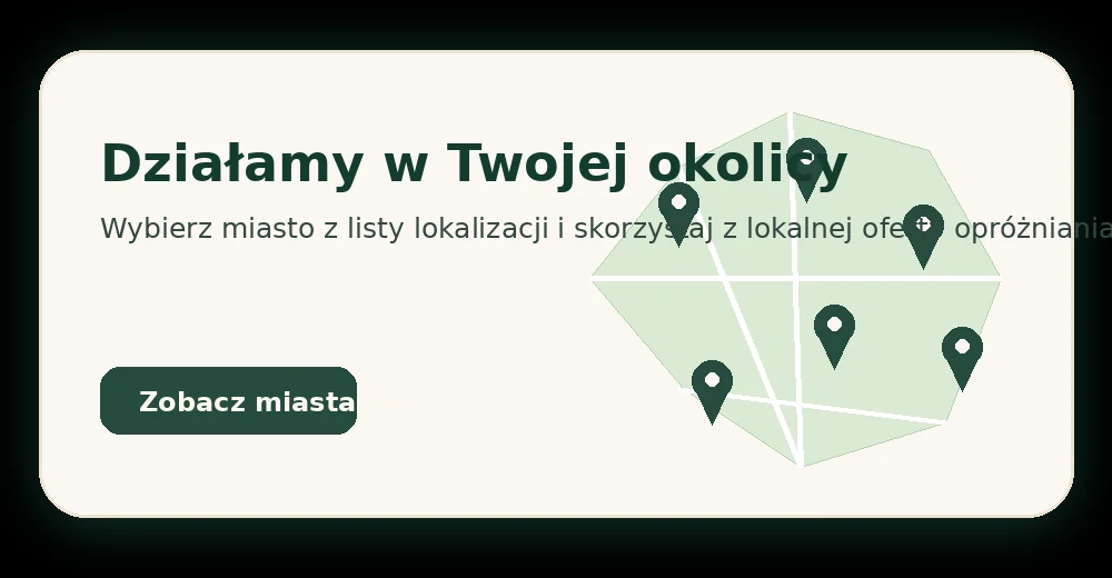 Mapa obsługiwanych lokalizacji DomNaCzysto.pl